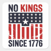 1776年の平和的な愛国的な抗議行動から王はいない スクエアシール (正面)