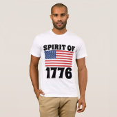 1776年の愛国心のあるTシャツの精神 Tシャツ (正面フル)