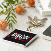 1776年の愛国的なアメリカ国旗からの王の拒絶 キーホルダー (側面)