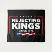 1776年の愛国的なアメリカ国旗からの王の拒絶 タペストリー (正面(横))