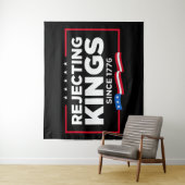 1776年の愛国的なアメリカ国旗からの王の拒絶 タペストリー (インサイチュ)