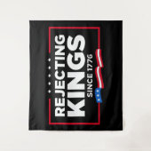 1776年の愛国的なアメリカ国旗からの王の拒絶 タペストリー (正面)