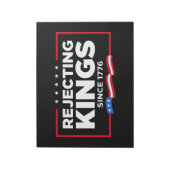 1776年の愛国的なアメリカ国旗からの王の拒絶 ノートパッド (回転)