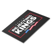 1776年の愛国的なアメリカ国旗からの王の拒絶 ノートパッド (アングル)