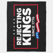 1776年の愛国的なアメリカ国旗からの王の拒絶 フリースブランケット (正面)