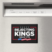 1776年の愛国的なアメリカ国旗からの王の拒絶 マグネット (インサイチュ (食洗機))