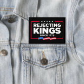 1776年の愛国的なアメリカ国旗からの王の拒絶 缶バッジ (インサイチュ)