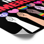 1776年の抗議サイン以来、アメリカには王はいない ポスター (角)