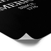 1776年の民主党の愛国者からアメリカの王はいない ポスター (角)