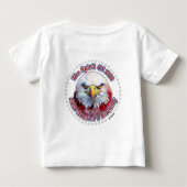 1776年の精神 2026 アメリカの赤い鷲 ベビーTシャツ (裏面)