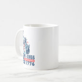 1776年の自由の女神から王を拒絶4 コーヒーマグカップ (正面左)