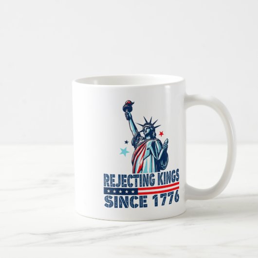 1776年の自由の女神から王を拒絶4 コーヒーマグカップ (右)