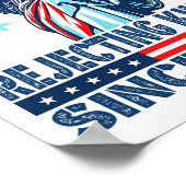 1776年の自由の女神から王を拒絶4 ポスター (角)