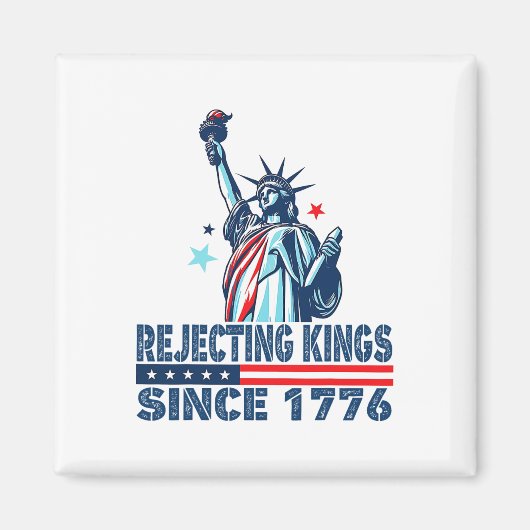 1776年の自由の女神から王を拒絶4 マグネット (正面)