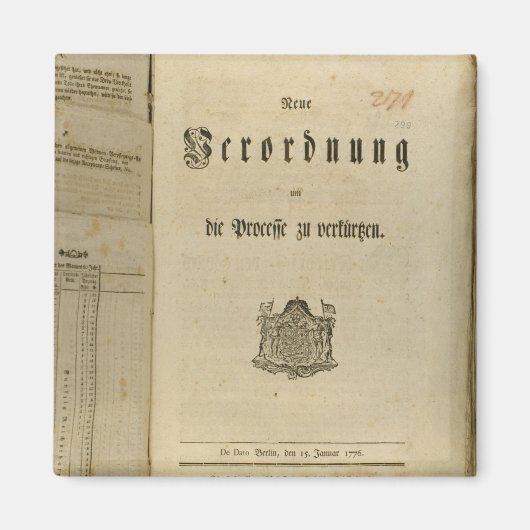 1776年の訴訟 マグネット (正面)