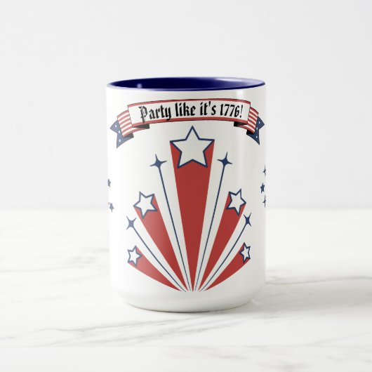 "1776年みたいにパーティしよう!" コーヒー/紅茶 マグカップ (中央)