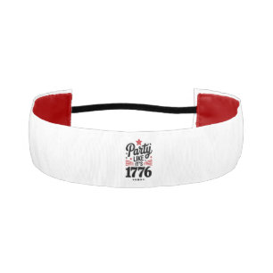 1776年みたいにパーティしよう 面白い7月4日アメリカTシャツ アスレチックヘッドバンド