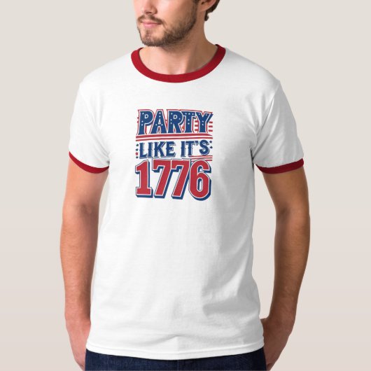 1776年みたいにパーティしよう - 7月4日Tシャツ Tシャツ (正面)