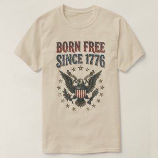 1776年より自由の精神で USA愛国主義者 ヴィンテージイーグル Tシャツ