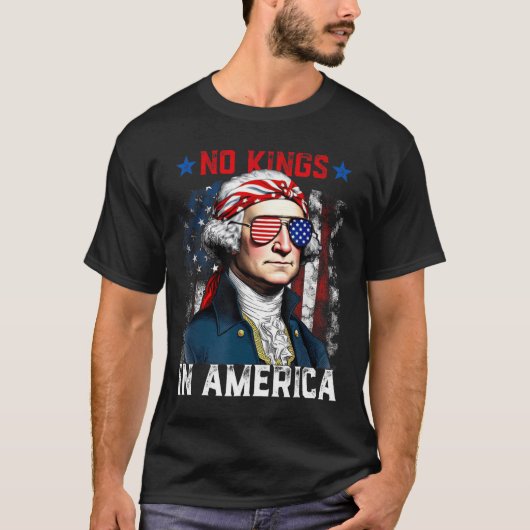 1776年アメリカ合衆国のNo Kings In America Usa Shirt 4 Th Of Tシャツ (正面)