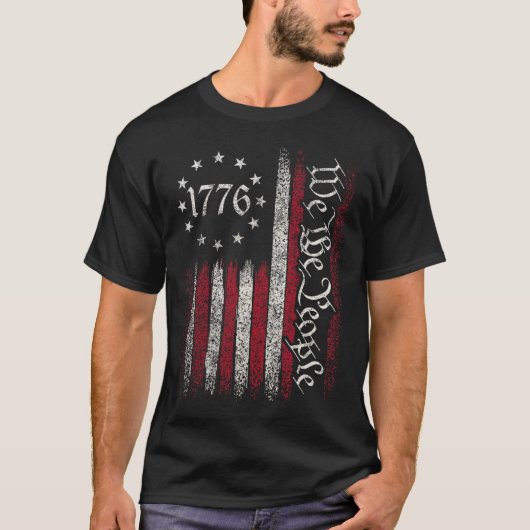 1776年アメリカ合衆国憲法独立記念日P Tシャツ (正面)
