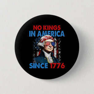 1776年アメリカ国旗のデモク以来、アメリカで王救達はいない 缶バッジ
