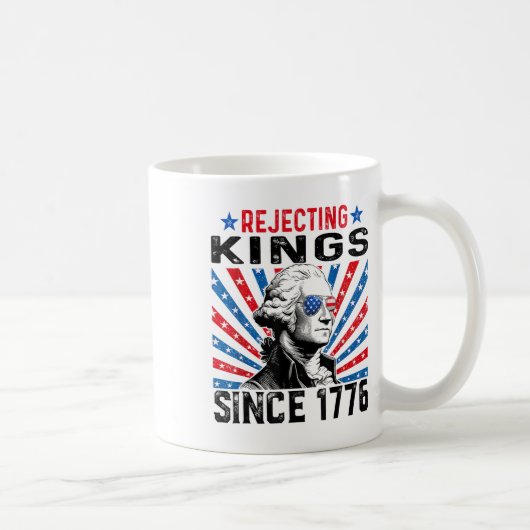 1776年アメリカ国旗Vin動揺して以来の王を拒絶 コーヒーマグカップ (右)
