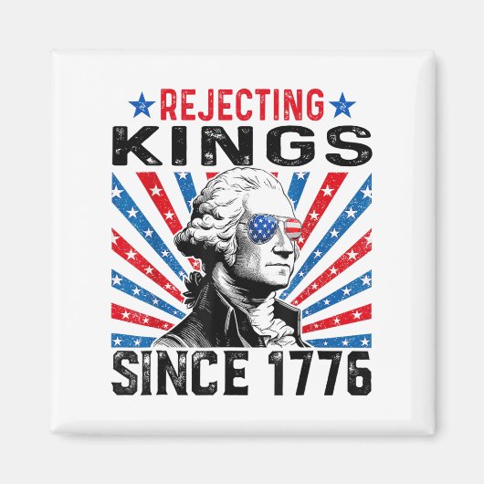 1776年アメリカ国旗Vin動揺して以来の王を拒絶 マグネット (正面)