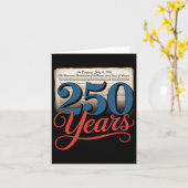 1776年アメリカ独立宣言250周年アメリカGIF カード (黄色い花)