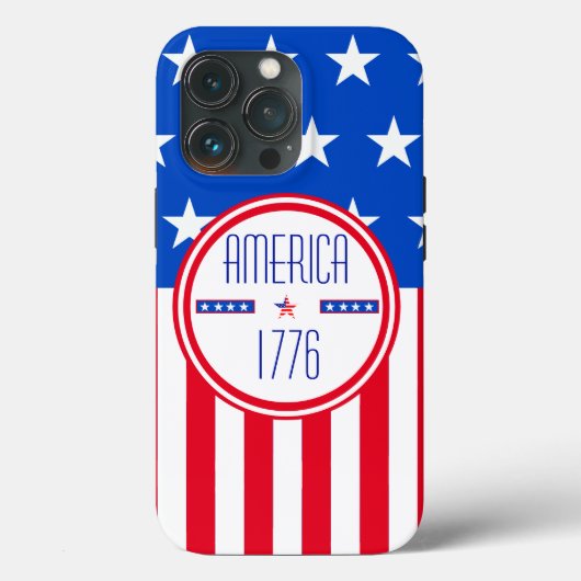 1776年アメリカ独立記念日の愛国的な Case-Mate iPhoneケース (裏面)