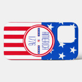 1776年アメリカ独立記念日の愛国的な Case-Mate iPhoneケース (裏面 (横))