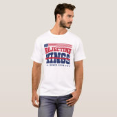 1776年以来のアメリカ人の王を拒絶する赤白青 Tシャツ (正面フル)