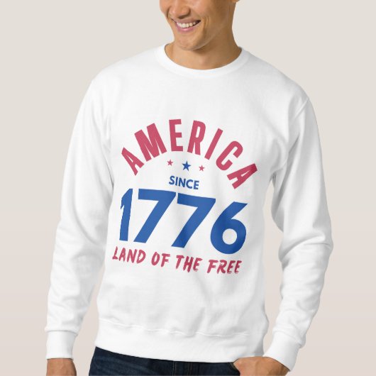 1776年以来のアメリカ 自由の国 スウェットシャツ (正面)