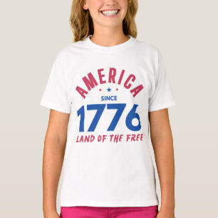 1776年以来のアメリカ 自由の国 Tシャツ