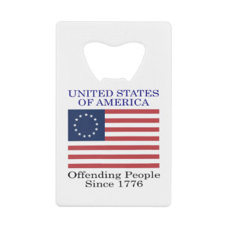 1776年以来の人々の怒り クレジットカード栓抜き