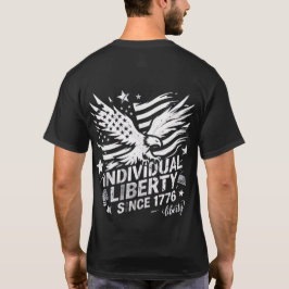 1776年以来の個人の自由 アメリカワシンファザーグラフ Tシャツ