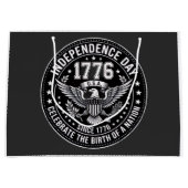 1776年以来の個人の自由 愛国的なラージギフト ラージペーパーバッグ (正面)