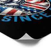 1776年以来の王を拒否するハンドグリップデザイン ポスター (角)