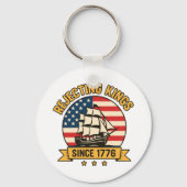 1776年以来の王を拒絶するアメリカヴィンテージ キーホルダー (正面)