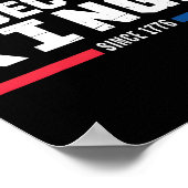 1776年以来の王を拒絶するアメリカ国旗Usa 4O ポスター (角)