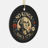 1776年以来の王不在 アメリカの民主主義抗議 セラミックオーナメント (右)