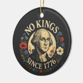1776年以来の王不在 アメリカの民主主義抗議 セラミックオーナメント (左)
