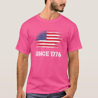1776年以来の米国旗 7月4日 Tシャツ