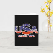1776年以来のUSA アメリカ独立記念日 7月4日 カード (黄色い花)