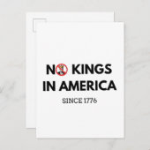 1776年以来アメリカに王はいない インビテーションポストカード (正面/裏面)