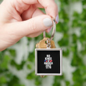 1776年以来アメリカに王はいない シンプルクラシック キーホルダー (手)