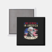 1776年以来アメリカに王はいない フラグ ビンテージ マグネット (正面/裏面)