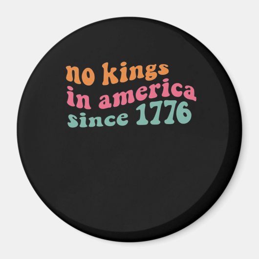 1776年以来アメリカに王はいない フリーダム クラシック マグネット (正面)