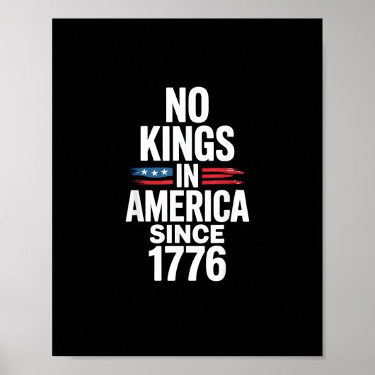 1776年以来アメリカに王はいない ミニマル ポスター (正面)