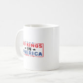 1776年以来アメリカに王はいない 愛国的な独立 コーヒーマグカップ (正面左)